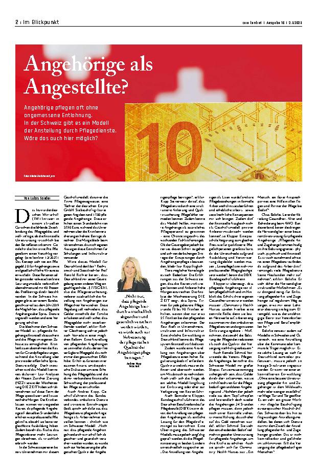 Vorschauseite 1: Angehörige als Angestellte?