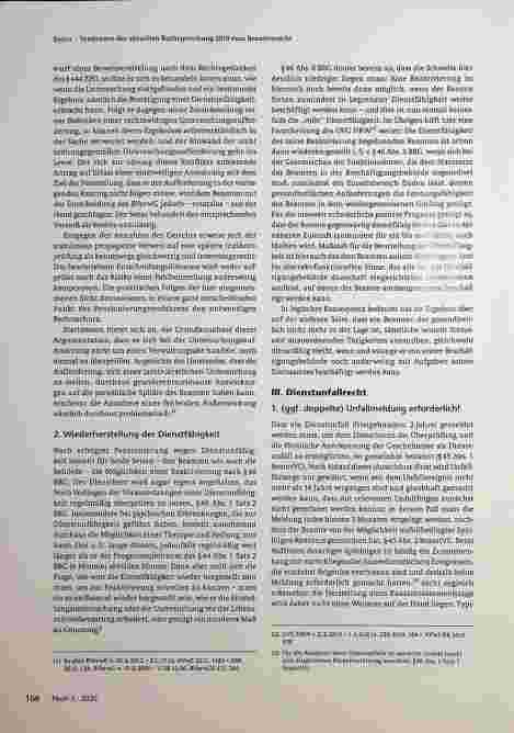Vorschauseite 3: Tendenzen der aktuellen Rechtsprechung 2019 zum Beamtenrecht