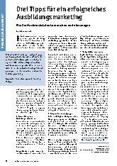 Vorschauseite 1: Drei Tipps für ein erfolgreiches Ausbildungsmarketing: Wie Sie Nachwuchstalente erreichen und überzeugen.