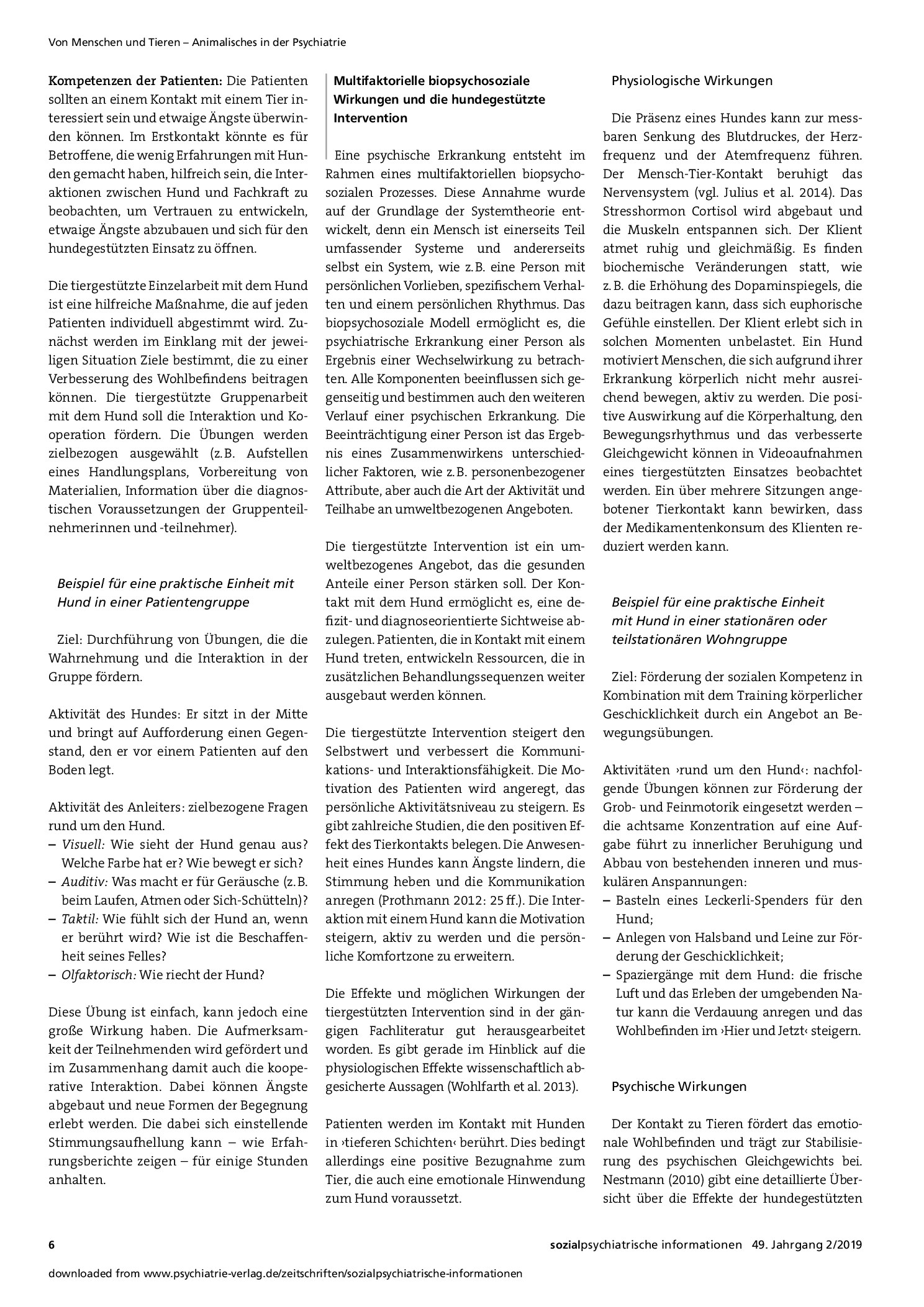 Vorschauseite 3: Tiergestützte Aktivitäten: Der Co-Therapeut auf vier Beinen in ambulanten und stationären psychiatrischen Einrichtungen