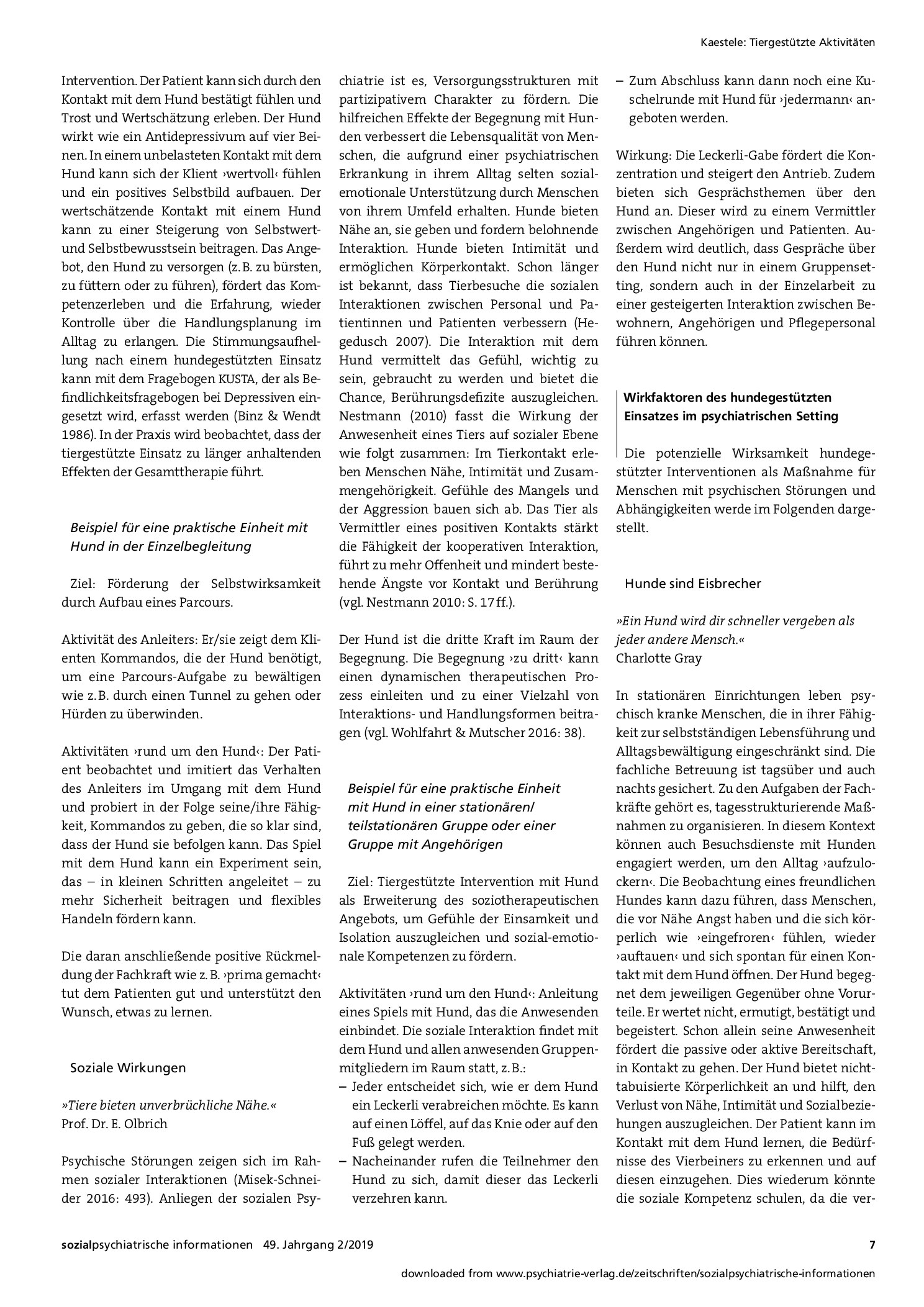 Vorschauseite 4: Tiergestützte Aktivitäten: Der Co-Therapeut auf vier Beinen in ambulanten und stationären psychiatrischen Einrichtungen