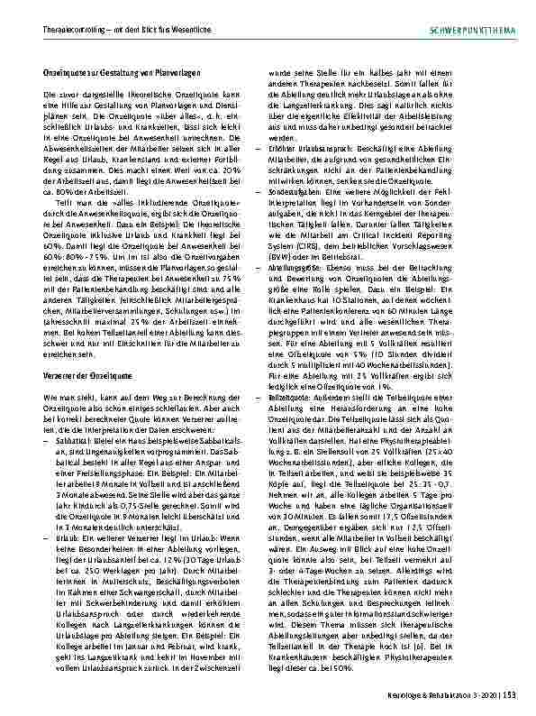 Vorschauseite 6: Therapiecontrolling – mit dem Blick fürs Wesentliche