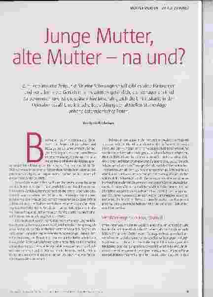 Vorschauseite 2: Junge Mutter, alte Mutter - na und?