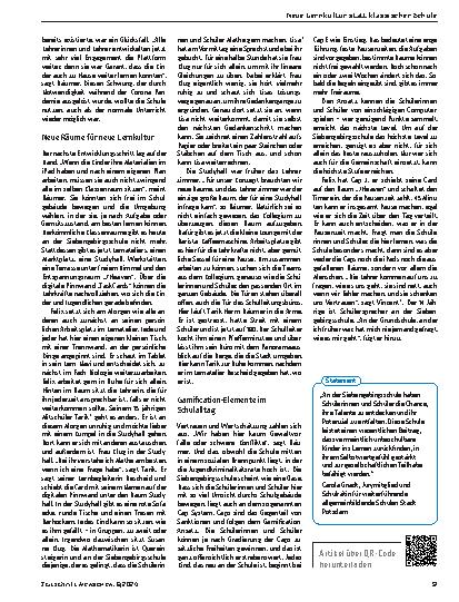 Vorschauseite 2: Neue Lernkultur statt klassischer Schule