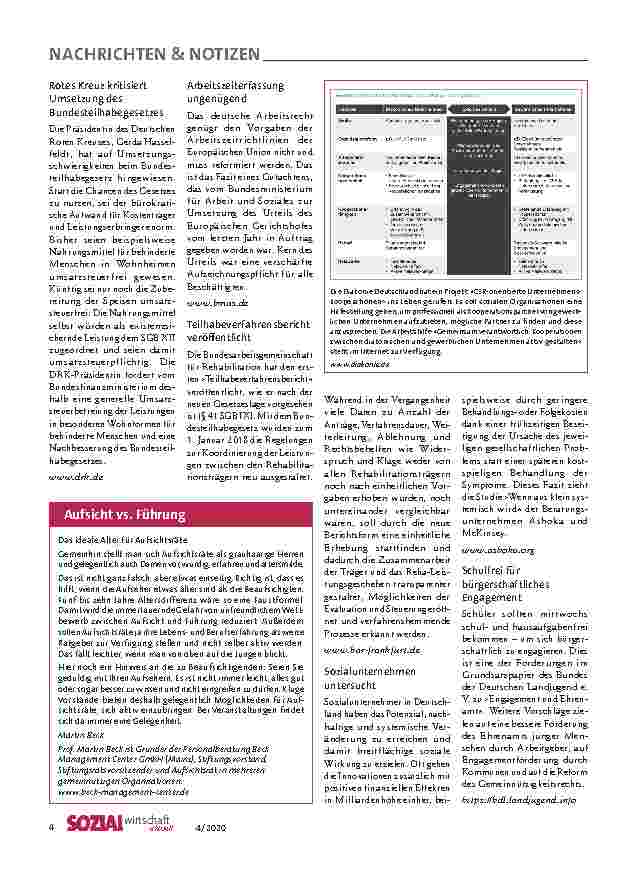 Vorschauseite 4: Verbandspolitik: Neue Netzwerke knüpfen