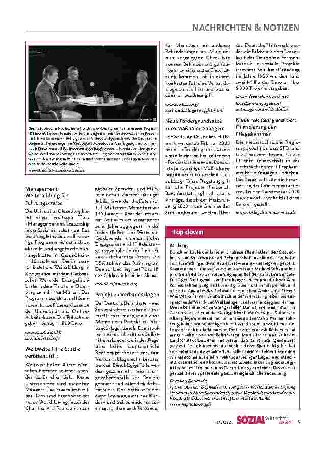 Vorschauseite 5: Verbandspolitik: Neue Netzwerke knüpfen