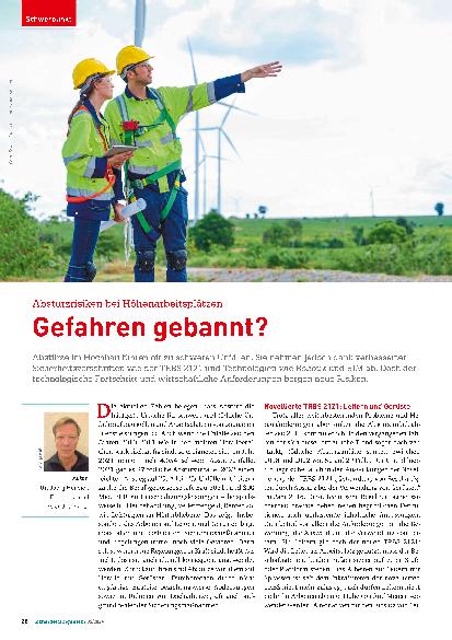Vorschauseite 1: Absturzrisiken bei Höhenarbeitsplätzen - Gefahren gebannt?