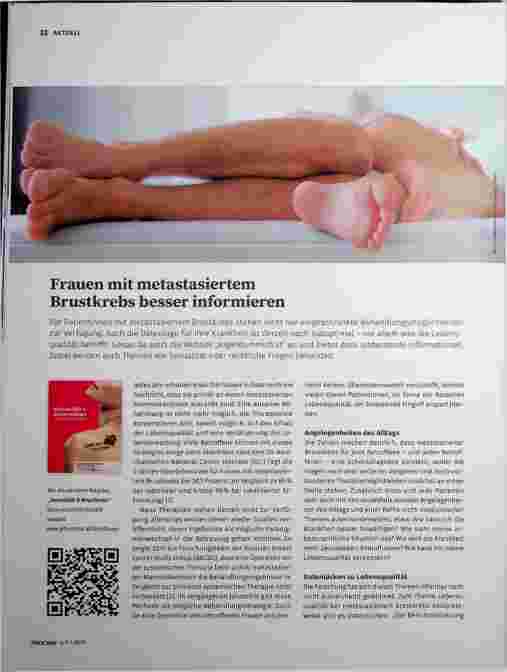 Vorschauseite 1: Frauen mit metastasiertem Brustkrebs besser informieren