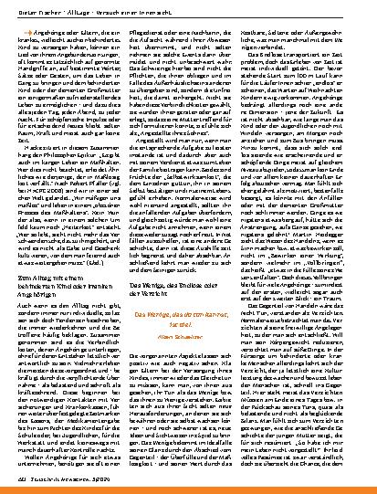 Vorschauseite 3: Alltägliche – Versuch einer Innensicht