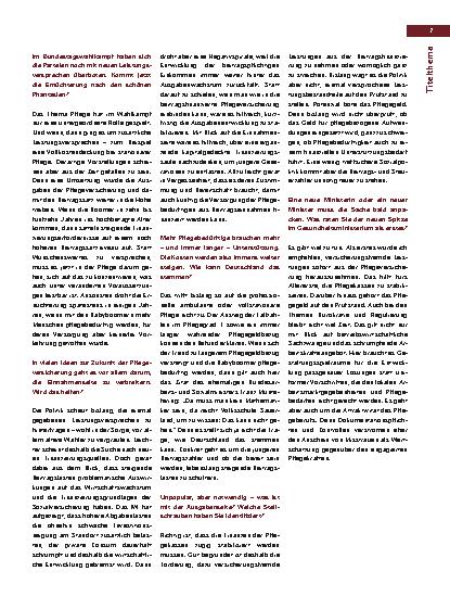Vorschauseite 2: „Mehr Flexibilität und Gestaltungsfreiheit statt Kontrolle und Bürokratie“
