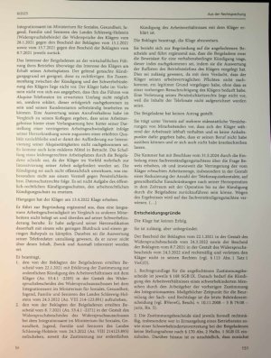 Vorschauseite 3: Anforderungen an die Zustimmung des —' Integrationsamts zu einer Kündigung eines Schwerbehinderten