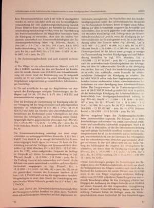 Vorschauseite 4: Anforderungen an die Zustimmung des —' Integrationsamts zu einer Kündigung eines Schwerbehinderten