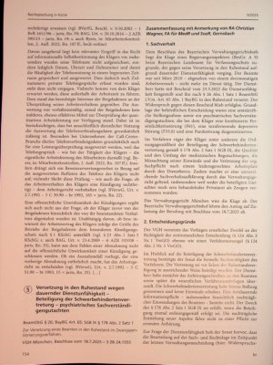 Vorschauseite 6: Anforderungen an die Zustimmung des —' Integrationsamts zu einer Kündigung eines Schwerbehinderten