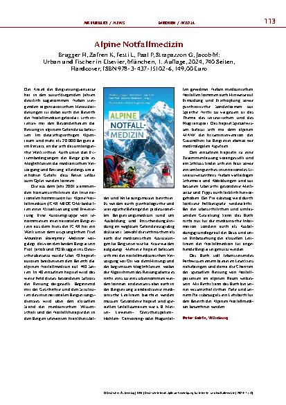 Vorschauseite 1: Alpine Notfallmedizin