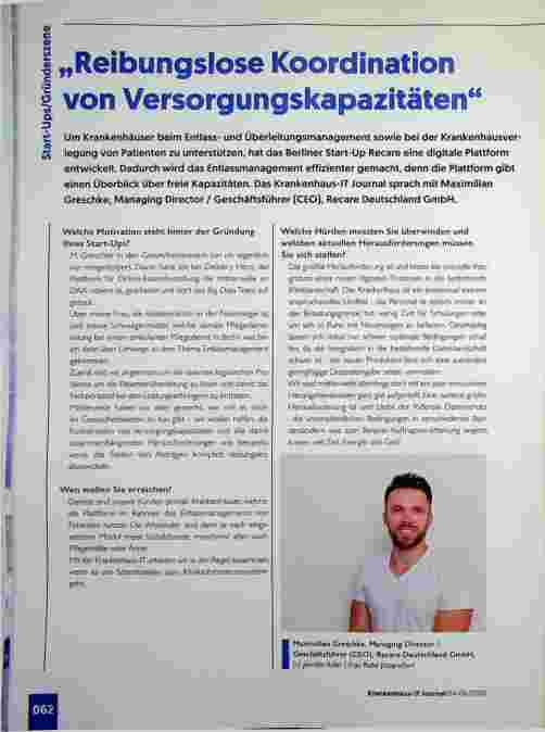 Vorschauseite 1: „Reibungslose Koordination von Versorgungskapazitäten“