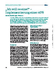 Vorschauseite 1: „Ich will so eine!“ – Implementierung einer APN