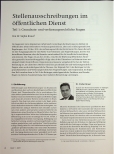 Vorschauseite 1: Stellenausschreibungen im öffentlichen Dienst Teil 1: Grundsatzund verfassungsrechtliche Fragen