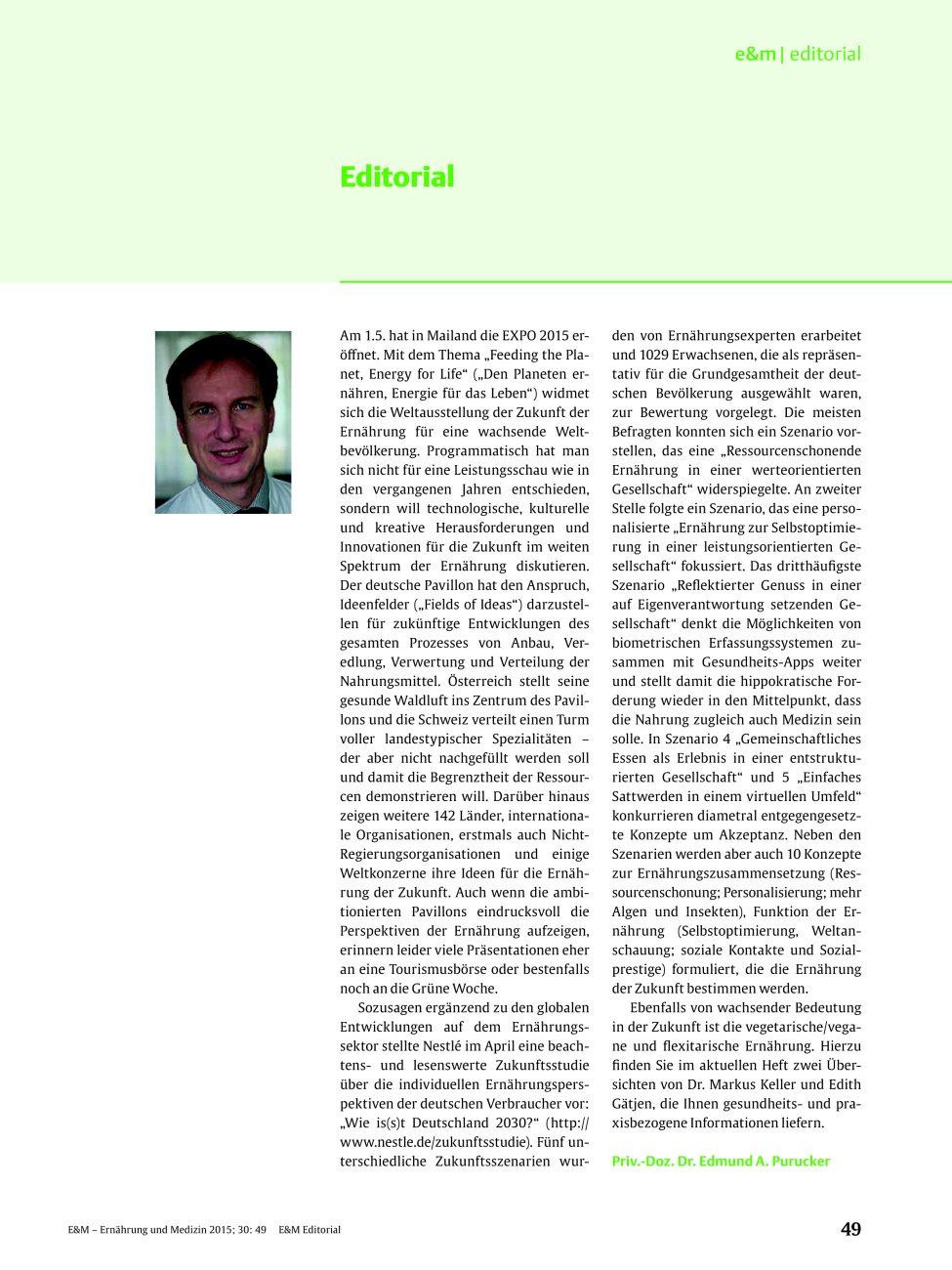 Vorschauseite 1: Editorial