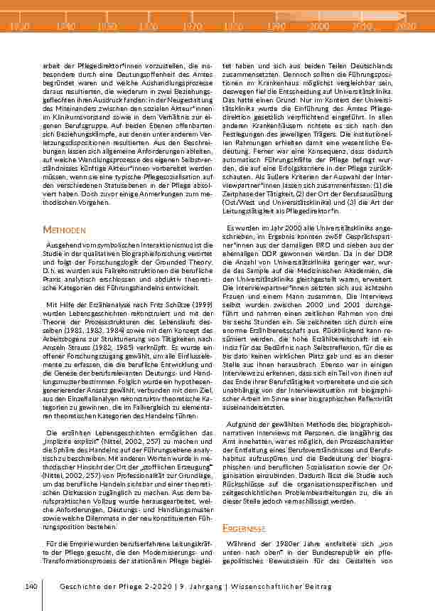Vorschauseite 3: Die ersten Pflegedirektor*innen: Eine Balance zwischen Legitimation und Anerkennung