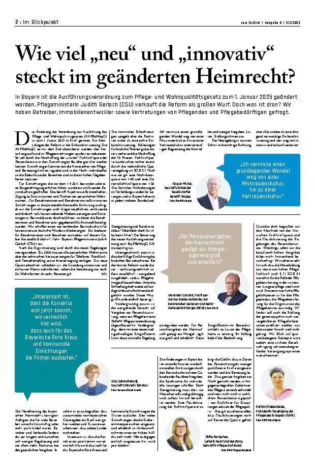 Vorschauseite 1: Wie viel „neu“ und „innovativ“ steckt im geänderten Heimrecht?