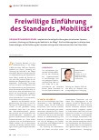 Vorschauseite 1: Freiwillige Einführung des Standards „Mobilität”