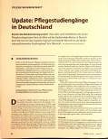 Vorschauseite 1: Update: Pflegestudiengänge in Deutschland