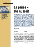 Vorschauseite 1: Die Pause – Die Auszeit