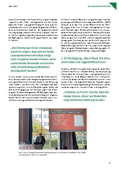 Vorschauseite 2: Inklusives SGB VIII auf dem Weg – Deutscher Verein setzt Impulse für die Reform der Kinderund Jugendhilfe