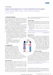 Vorschauseite 1: Hygienemanagement in Gesundheitseinrichtungen