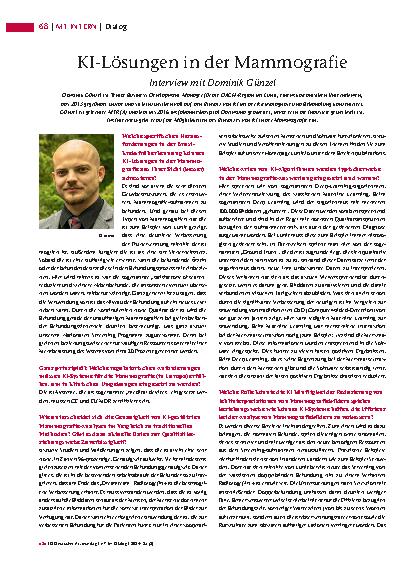 Vorschauseite 1: KI-Lösungen in der Mammografie