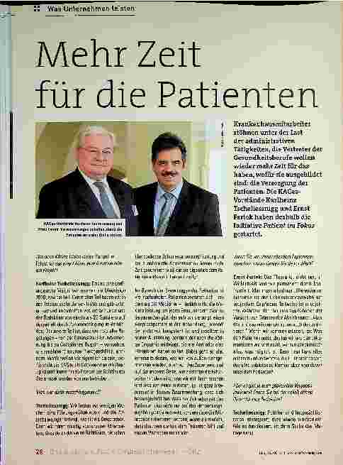 Vorschauseite 1: Mehr Zeit für die Patienten