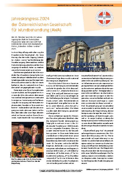 Vorschauseite 1: Jahreskongress 2024 der Österreichischen Gesellschaft für Wundbehandlung (ÖGW)