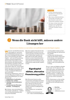 Vorschauseite 1: Wenn die Bank nicht hilft, müssen andere Lösungen her