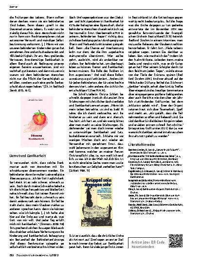 Vorschauseite 2: Fürsorge und Dankbarkeit