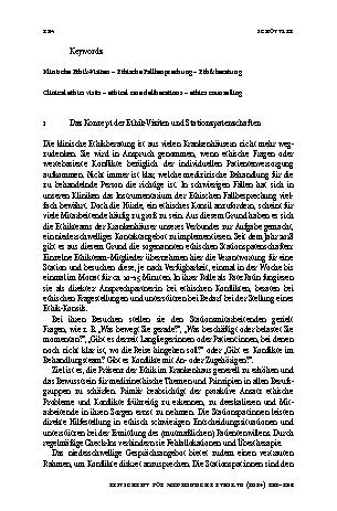 Vorschauseite 2: Ethik-Visiten und Stationspatenschaften – ein Konzept zur klinisch-ethischen Standortbestimmung