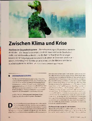 Vorschauseite 1: Zwischen Klima und Krise