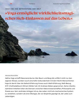 Vorschauseite 1: »Yoga ermöglicht wirklichkeitsmagisches Sich-Einlassen auf das Leben. «