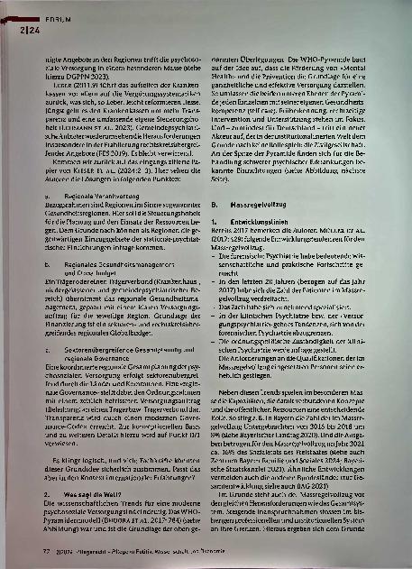 Vorschauseite 2: Aufbruch für die psychosoziale Versorgung - auch in der Schweiz? «Regional Governance» und Maßregelvollzug
