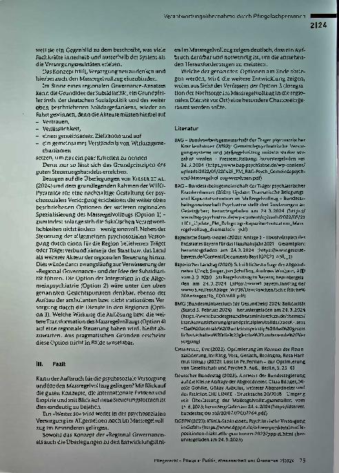 Vorschauseite 5: Aufbruch für die psychosoziale Versorgung - auch in der Schweiz? «Regional Governance» und Maßregelvollzug