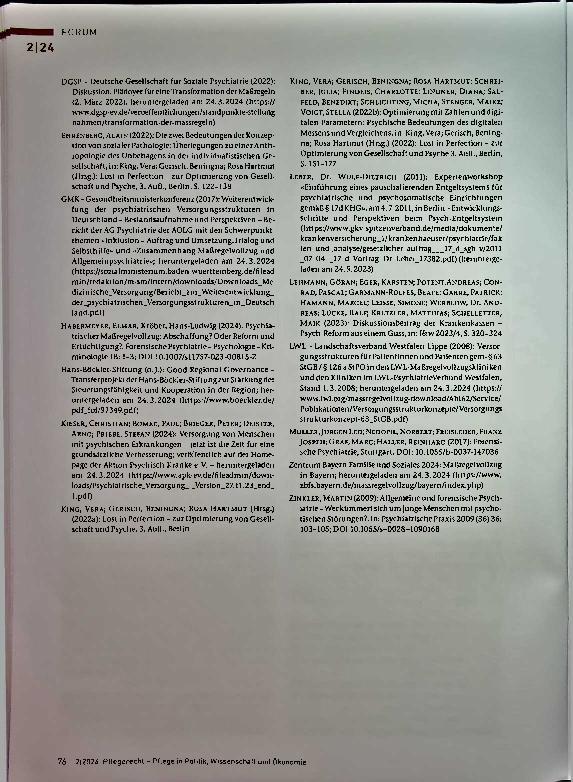 Vorschauseite 6: Aufbruch für die psychosoziale Versorgung - auch in der Schweiz? «Regional Governance» und Maßregelvollzug