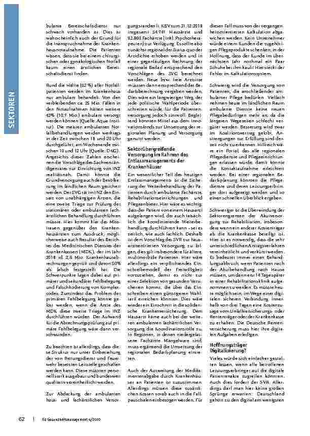 Vorschauseite 3: Oft gefordert, kaum erfüllt. Die Realität der sektorenübergreifenden Versorgung – Teil 2.