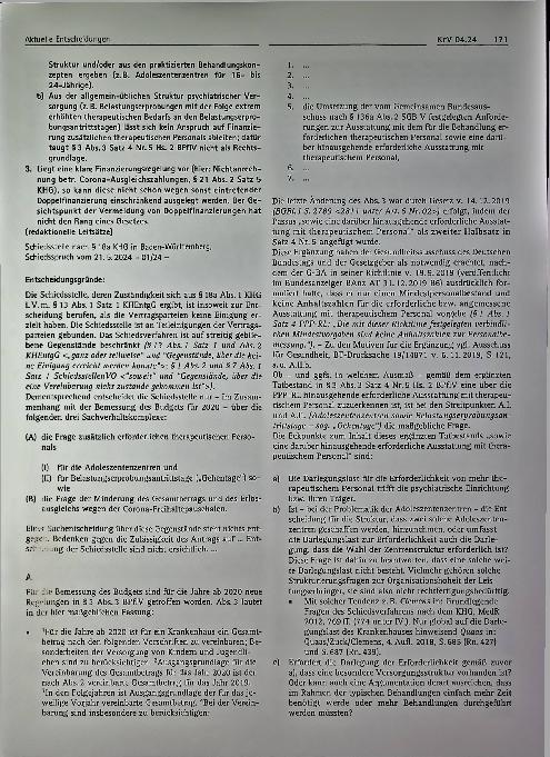 Vorschauseite 2: Krankenhausvergütung: Budget für Psychiatrie