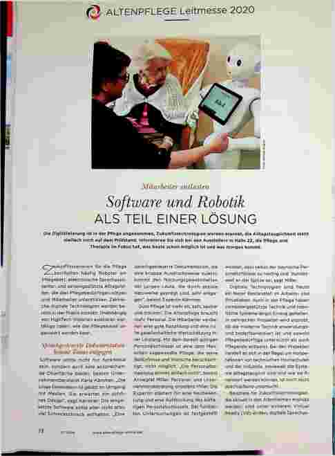 Vorschauseite 1: Mitarbeiter entlasten Software und Robotik ALS TEIL EINER LÖSUNG Correction: ALS -> ALS TEIL