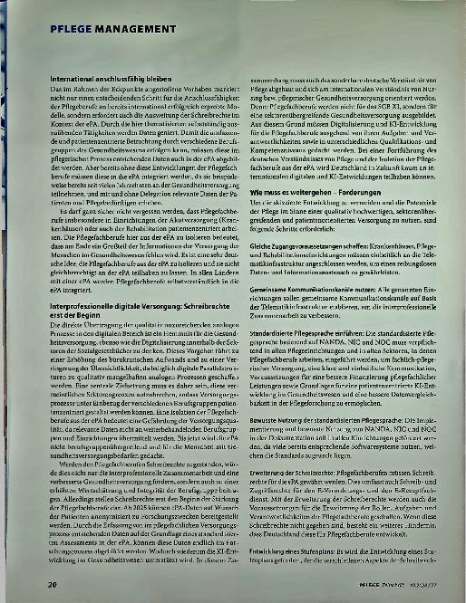 Vorschauseite 3: Pflegefachberufe durch Schreibrechte in der ePA stärken
