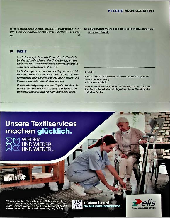 Vorschauseite 4: Pflegefachberufe durch Schreibrechte in der ePA stärken