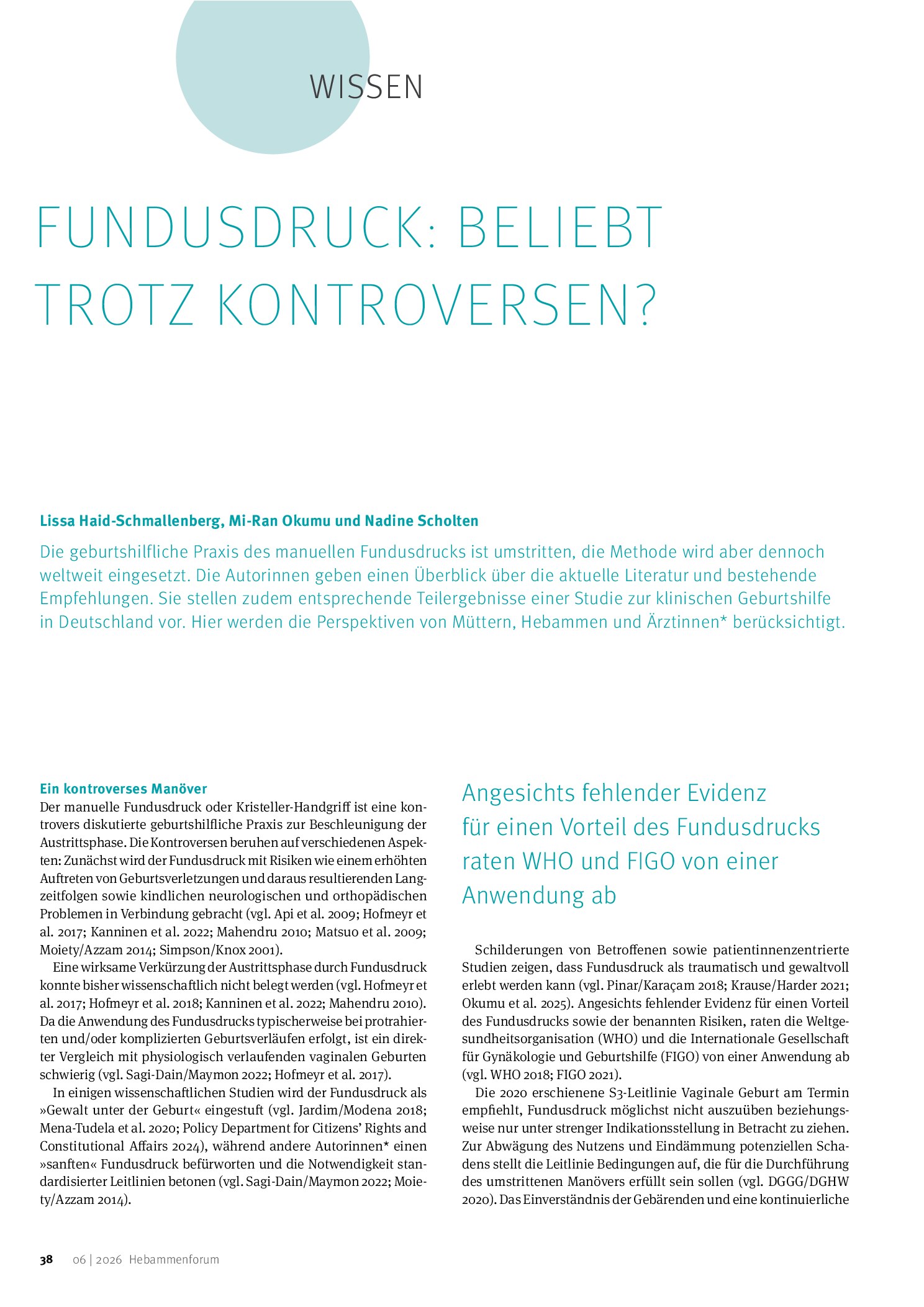 Vorschauseite 1: Fundusdruck: beliebt trotz Kontroversen?