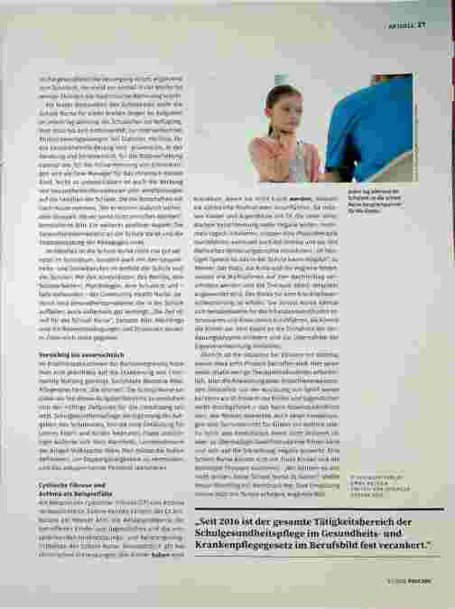 Vorschauseite 2: Die Zeit ist reif für die Schulkrankenschwester