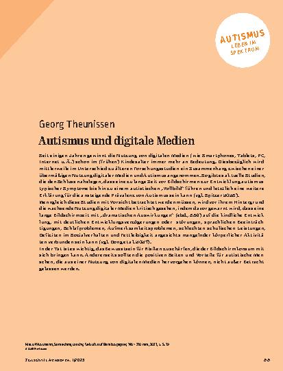 Vorschauseite 2: Autismus und digitale Medien