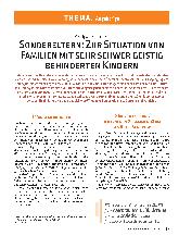 Vorschauseite 2: Sondereltern: Zur Situation von Familien mit sehr schwer geistig behinderten Kindern