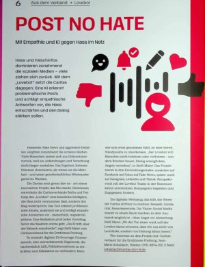 Vorschauseite 1: Post no Hate Mit Empathie und Kl gegen Hass im Net